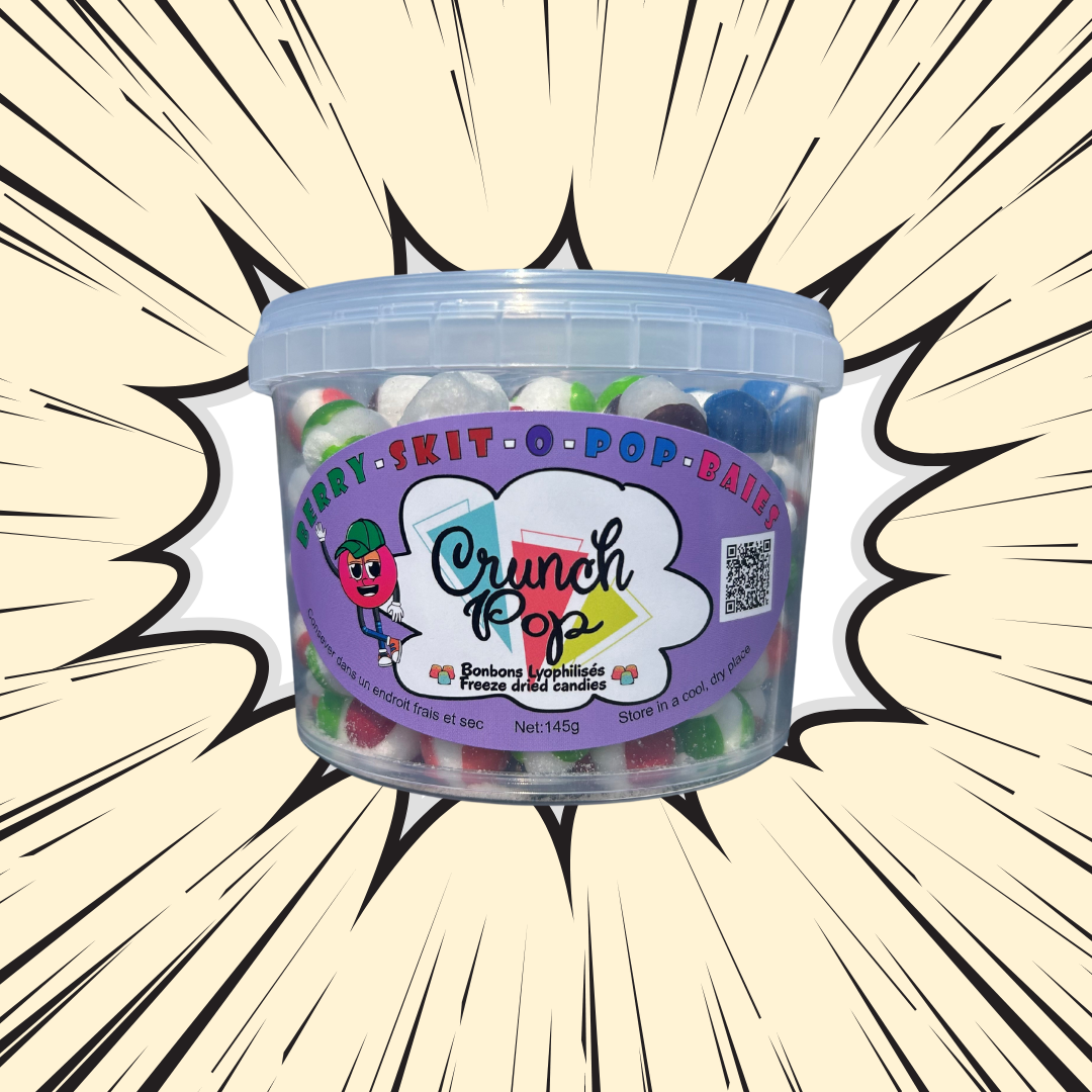 CrunchPop Freeze Dried Candy - Skit-o-Pop Berries (Freeze Dried Skittles)
