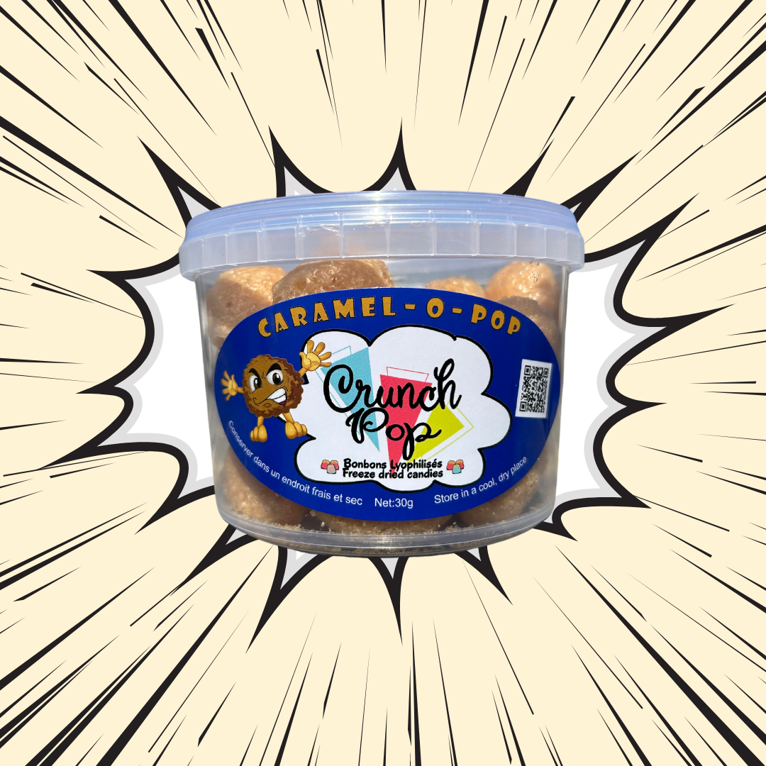 Bonbons Lyophilisés CrunchPop - Caramel-O-Pop 30g