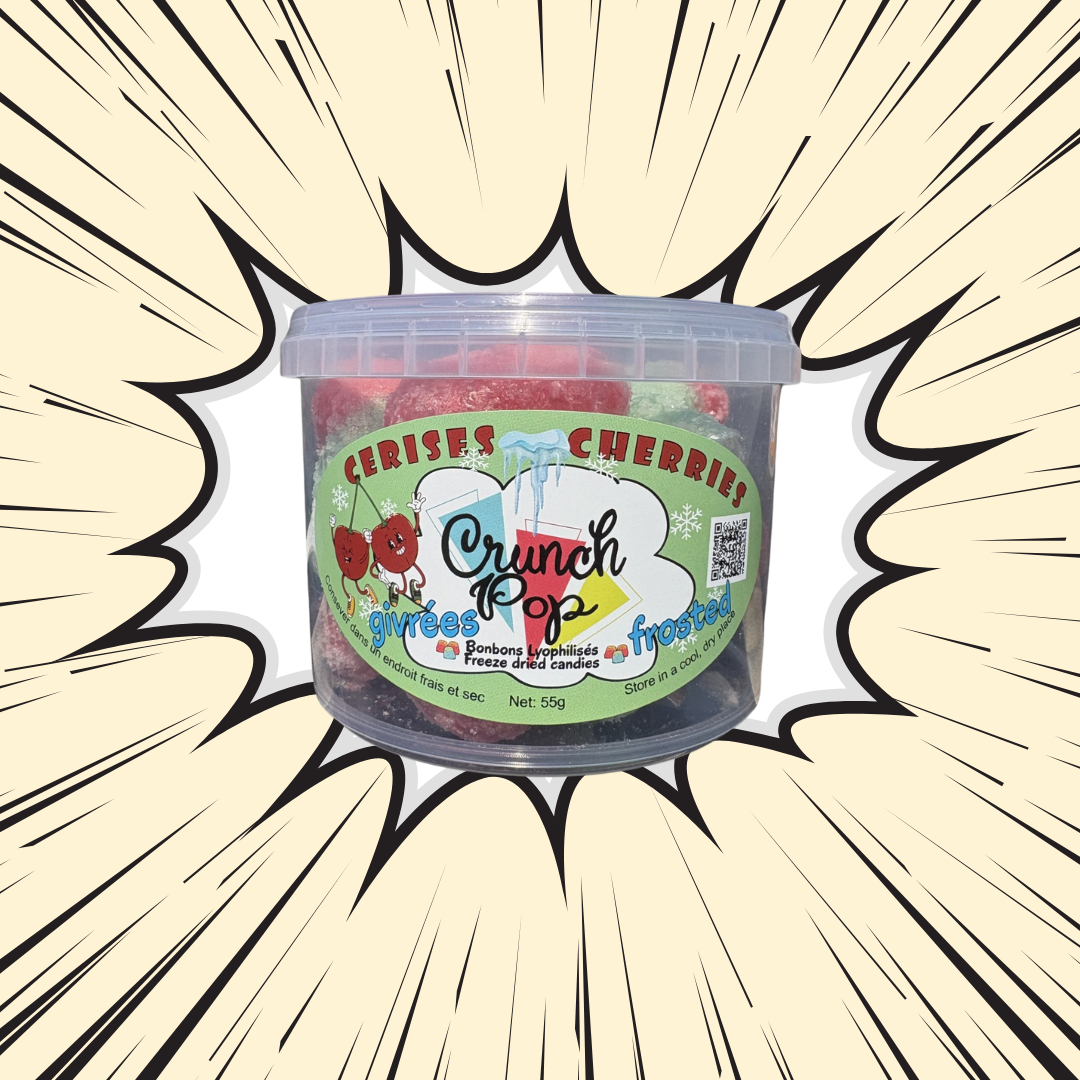 Bonbons Lyophilisés CrunchPop - Cerises givrées 55g