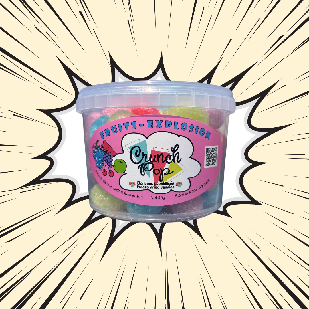 Bonbons Lyophilisés CrunchPop - Fruits-Explosion Original 45g