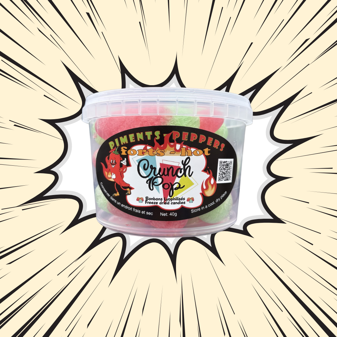 Bonbons Lyophilisés CrunchPop - Piments fort 40g