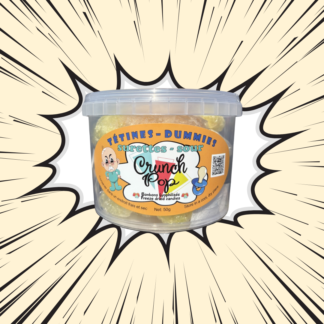 Bonbons Lyophilisés CrunchPop - Tétines surettes 50g