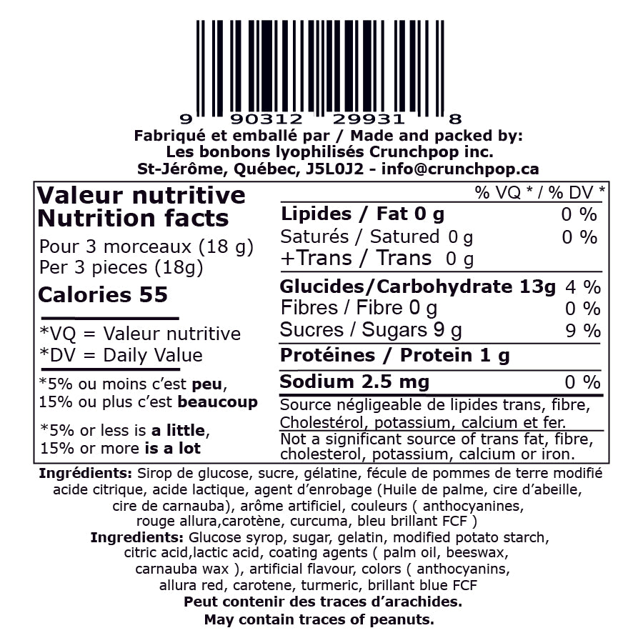 Bonbons Lyophilisés CrunchPop - Piments fort 40g