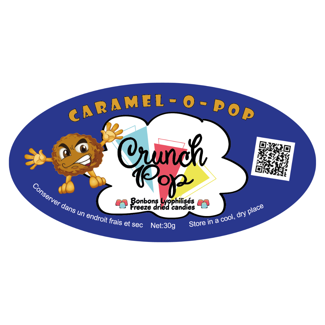 Bonbons Lyophilisés CrunchPop - Caramel-O-Pop 30g