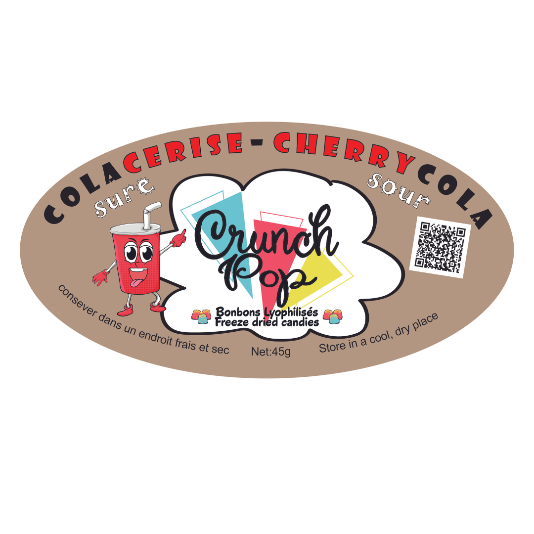 CrunchPop Freeze-Dried Candies - Freeze Dried Cola-Sour Cherry