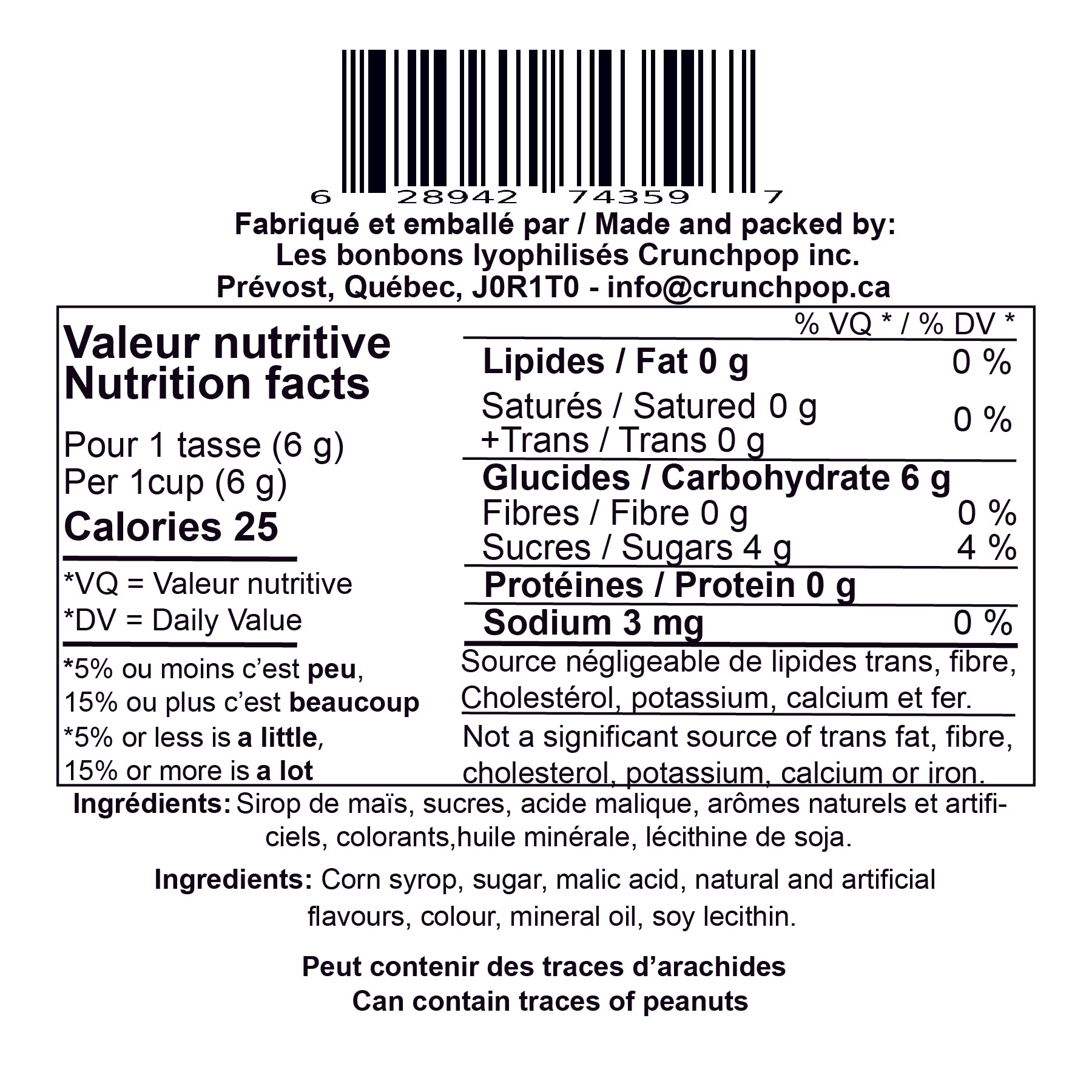 Bonbons Lyophilisés CrunchPop - Fruits-Explosion Original 45g