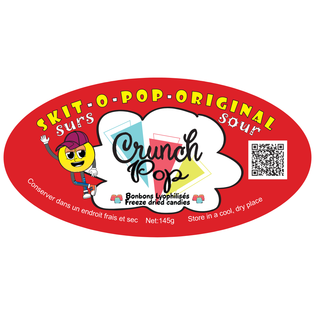 CrunchPop Freeze Dried Candies - Skit-o-Pop Surette (Freeze Dried skittles)