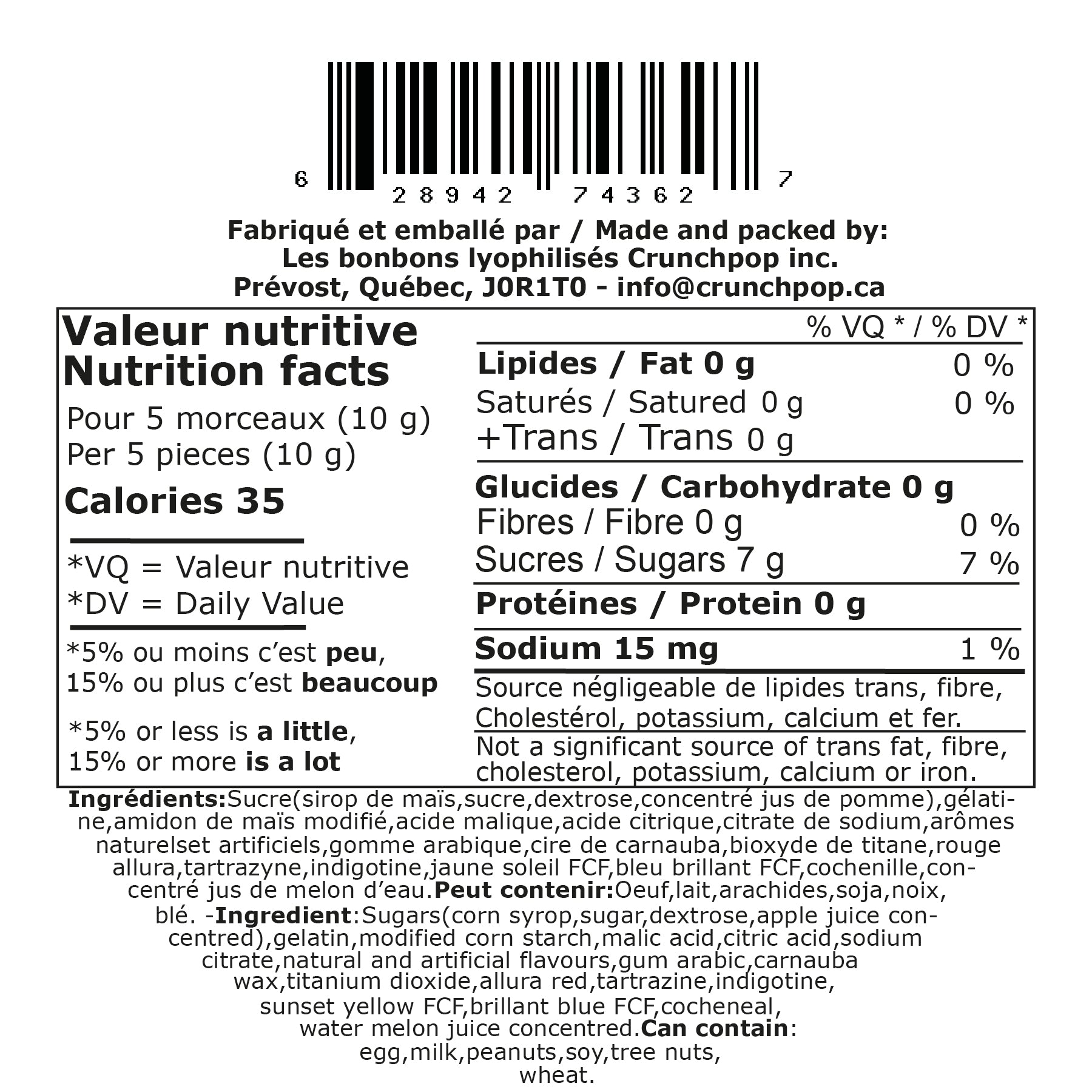 Bonbons Lyophilisés CrunchPop - AstéroÏdes (Nerds cluster lyophilisés) 45g