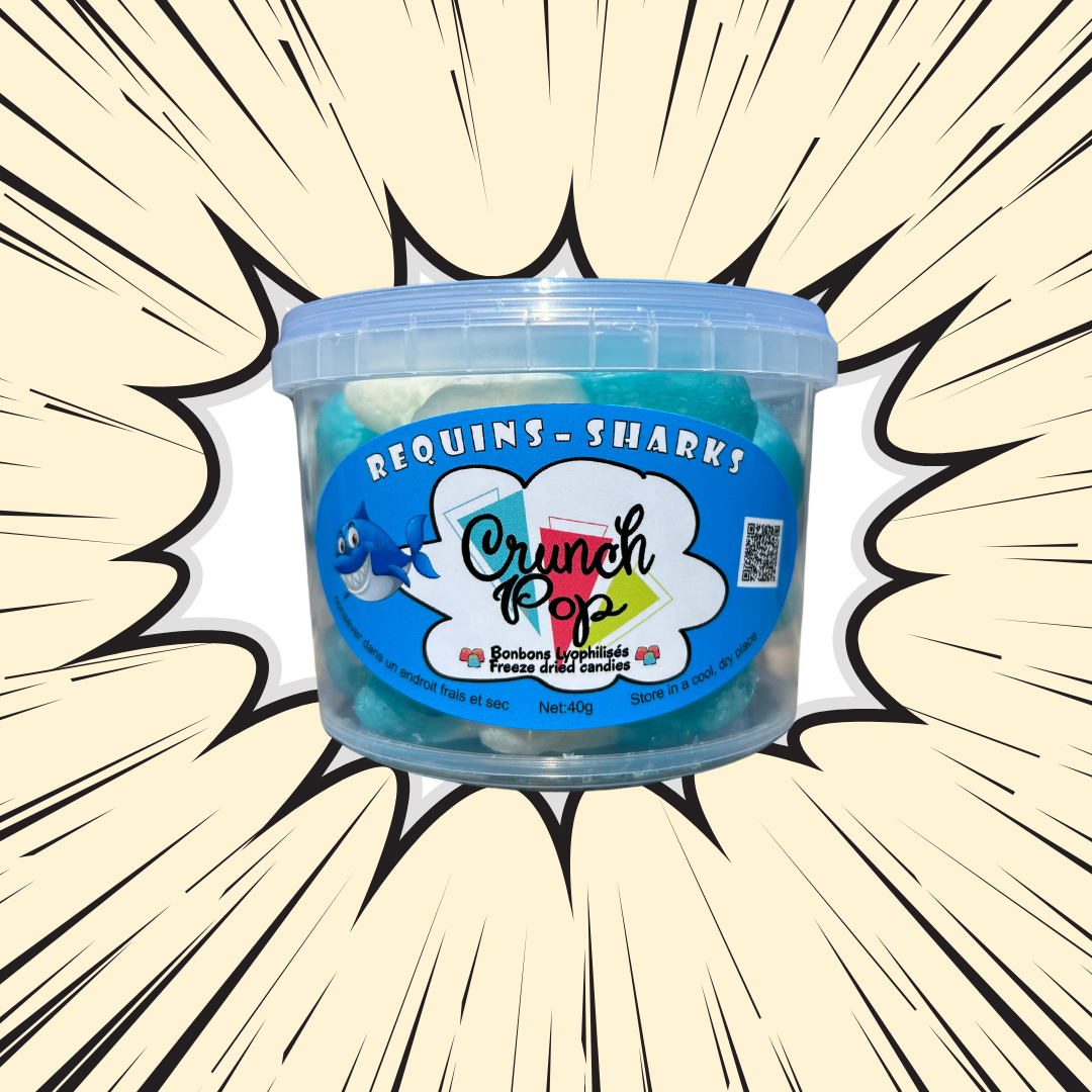 CrunchPop Freeze Dried Candies - Freeze Dried blue Sharks