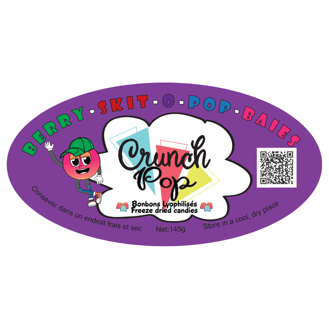 CrunchPop Freeze Dried Candy - Skit-o-Pop Berries (Freeze Dried Skittles)