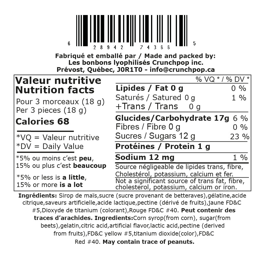 CrunchPop Freeze Dried Candies - Freeze Dried Green Frogs